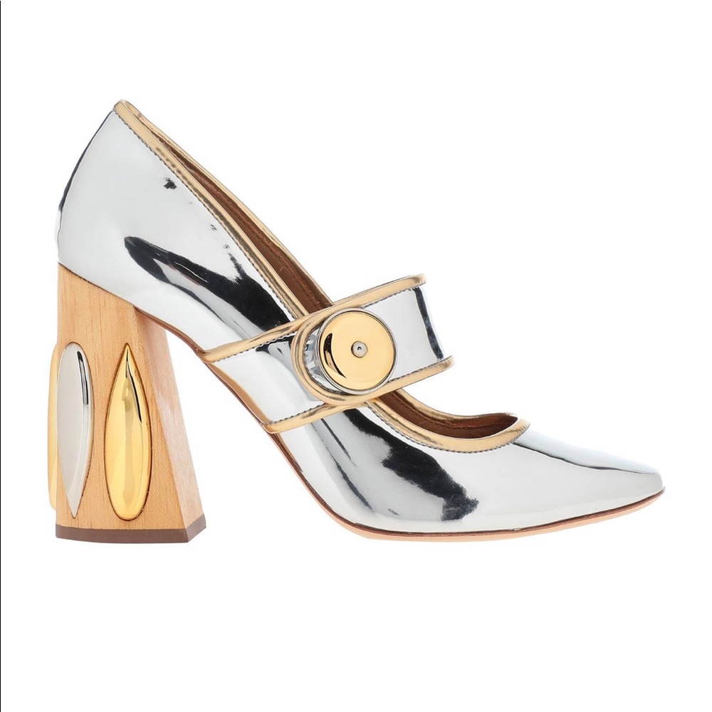 IN SEARCH OF Tory Burch silver and gold Mary Janes